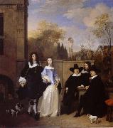 REMBRANDT Harmenszoon van Rijn Portrait of a family in a Garden oil painting reproduction